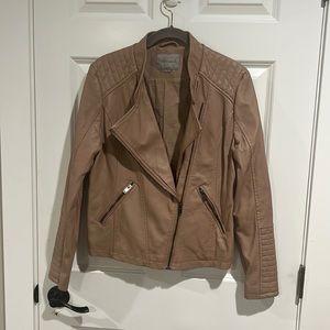 Nude Vegan Leather Jacket